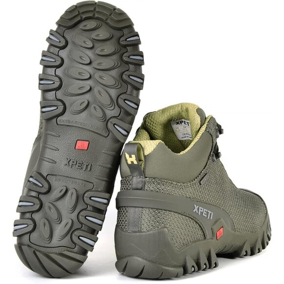 〽️Men\'s Grey Xpety Terra Mid Waterproof Rubber Sole Hiking Boots main image 4